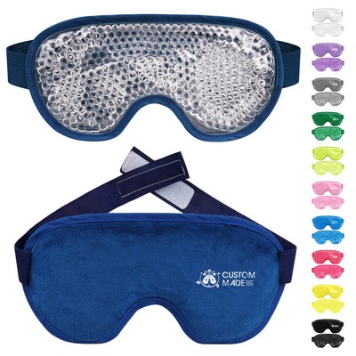 Plush-Backed PVC Gel Bead Hot & Cold Therapy Eye Mask