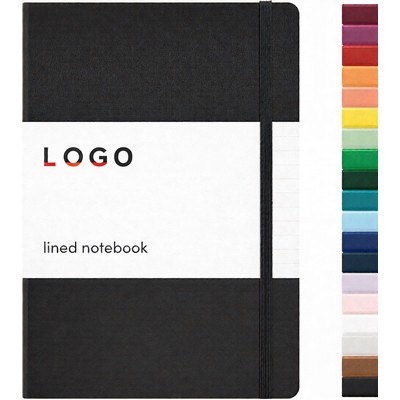 Custom Thick Paper 160 Pages Black Hardcover Lined Journal