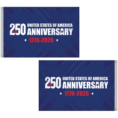4' x 6' Double Sided Blue America 250 Anniversary Flag