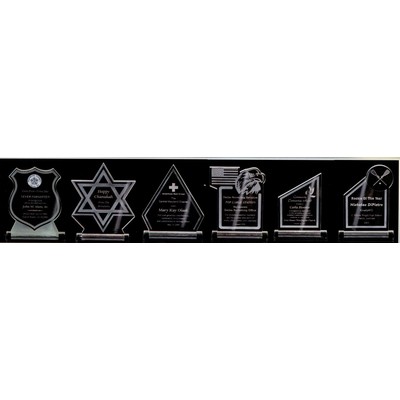 Any "B" Shape Award on Black Acrylic Base