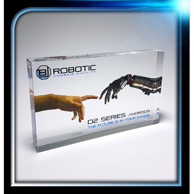 Corporate Series Acrylic Rectangle Paperweight (5"x3"x3/4")