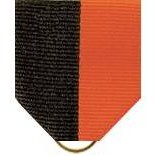 Pin Drape Ribbon, Black-Orange w/ Jump Ring