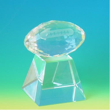 Crystallize Football Trophy - Large (Screened)