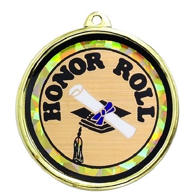 2 ¼" TM Series Academic Medal w/Honor Roll Mylar