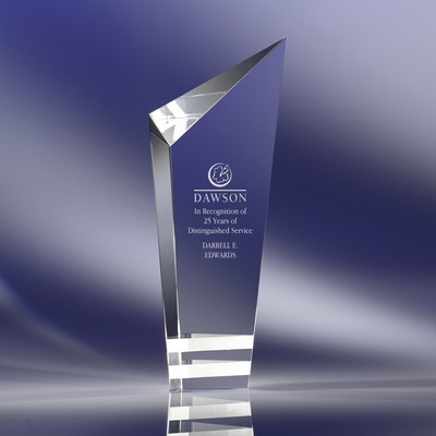 The Torch of Success Crystal Award 9"