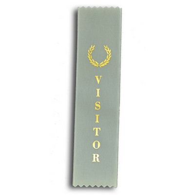 Visitor Standard Stock Ribbon w/ Pinked Ends (2"x8")