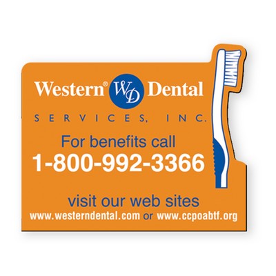 2.5"X3" Toothbrush Stock Shape Vinyl Magnet - 30mil