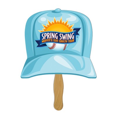 Baseball Cap Hand Fan Full Color (1 Side)