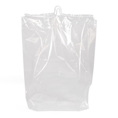 Stock Clear Plastic Cotton Drawstring Bag (14" x 16" x 6")