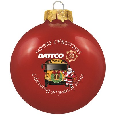 Gloss Red Glass Ball Ornament 80 Mm