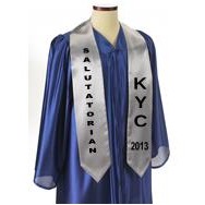 Custom 60" Graduation Sash - Light Gray