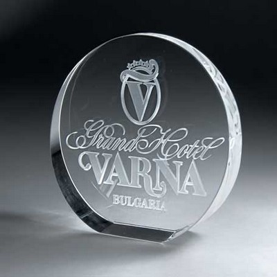 3D Etched Crystal Circle (Large)