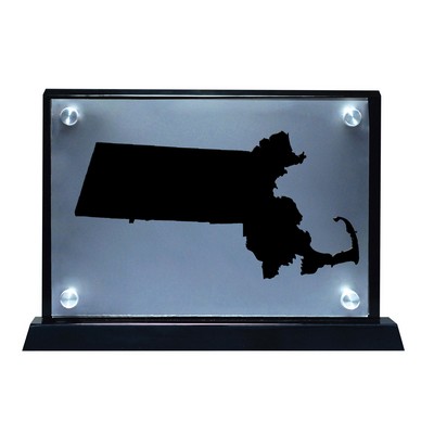 Floating Massachusetts Map Shape Award