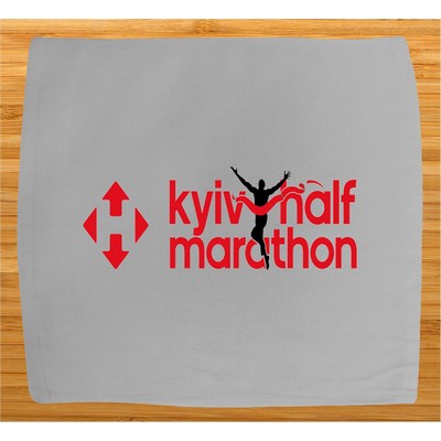 Terry Rally Towel Hemmed 15"X15" - White