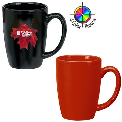 14 Oz. Red Tall Bistro Challenger Mug - Dishwasher Safe - Full Color Process