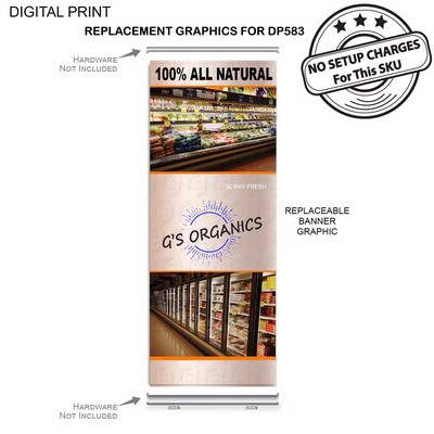 Replacement Graphics, 33.5x79, for Premium Retractable Banner, DP583