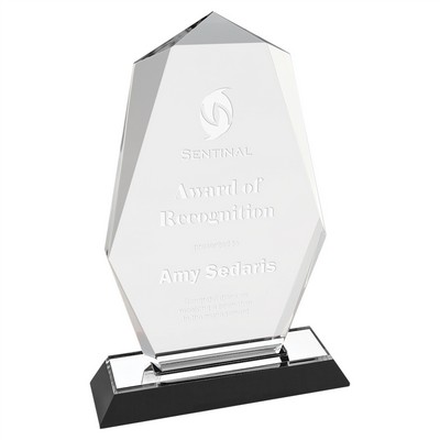 Silver Octagon Point Impress Acrylic Award, 8"H