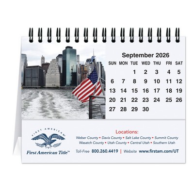Old Glory Tent Desk Calendar (5 13/16"x4½")