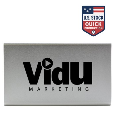 Sleek 4000mAh Power Bank W/Metal Case Wrap