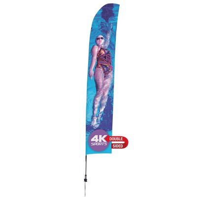 17' Streamline Blade Sail Sign Flag, 2-Sided, Ground Spike