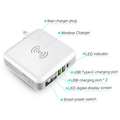 Best Choice Universal Wireless Travel Charger with the most features.