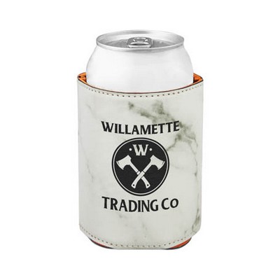 Leatherette Beverage Holder (White Marble)