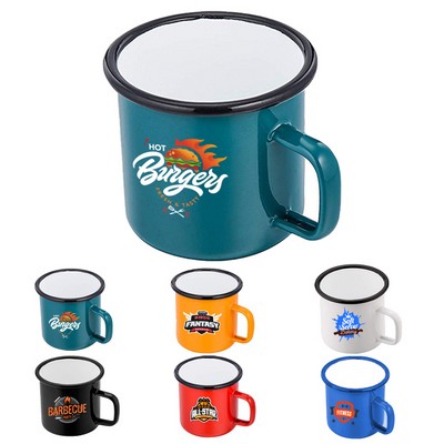 12oz Enamel Camping Mug Colored