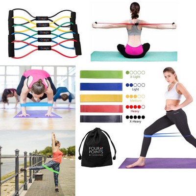Promotek iBank® Fitness Resistance Bands Set + Chest Expander Band