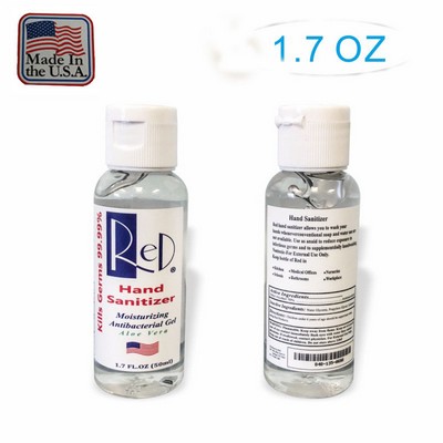 1.7 OZ Antibacterial Hand Sanitizer made in USA.