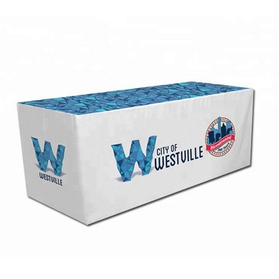 Heavy Duty Tablecloth FITTED 4 Side 8' WRINKLE FREE