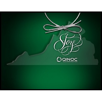 Virginia Budget Ornament in Clear Acrylic