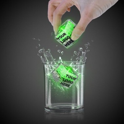 Pad Printed Green Liquid Activated Light Up Ice Cube