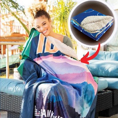 Sublimated 60x80 Sherpa Blanket - USA Printed