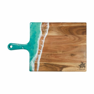 XL Acacia Cheeseboard Caribbean Blue