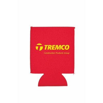 Red Neoprene Flat Can Cooler