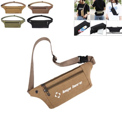 Unisex Travel Canvas Fanny Pack Bag