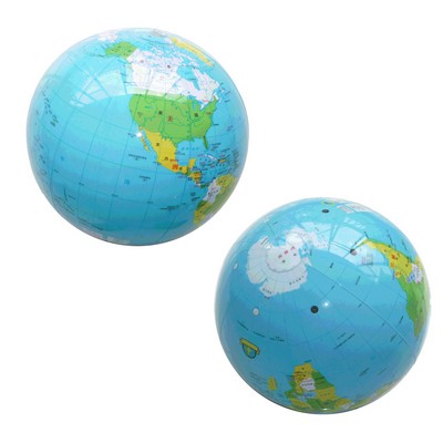 12" Dia. Inflatable Round World Globe