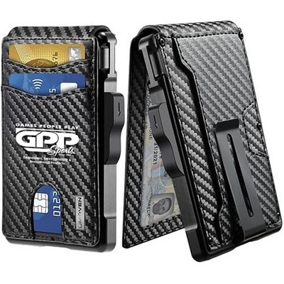Wallet for Men - with Money Clip Slim Leather Slots Credit Card Holder RFID Blocking Bifold Wallet