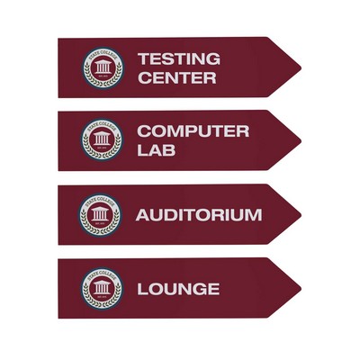 Wayfinding Arrow Sign Post Set of Four Graphic Signs