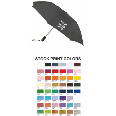 42" Arc Black Folding Umbrella, Bulk Packed, No Sleeve