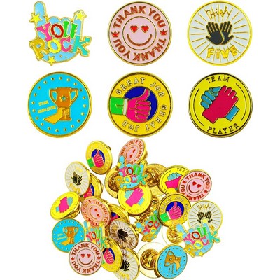 Custom Round Shaped Cute Enamel Lapel Pins Brooch Pin Badge W/Butterfly Clutch Tie Tack