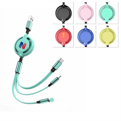 3 In 1 Retractable USB Charging Cable