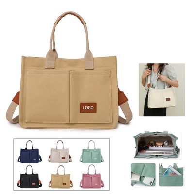 Canvas Tote Bag w/Shoulder Strap