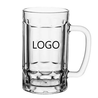13 oz Glass Beer Mug With Handle