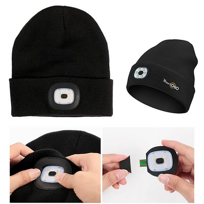 LED Beanie Hat with Light