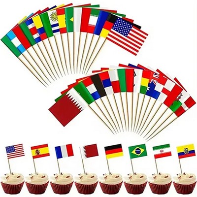 Wooden Country Flag Toothpick