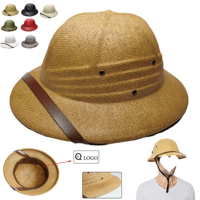 Adults' Summer Riding Sun Protective Straw Hat
