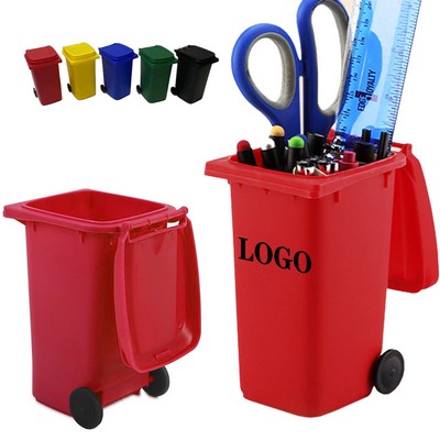 Mini Curbside Garbage Can Pen Holder
