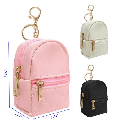 Mini Backpack Pu Leather Cosmetic Bag