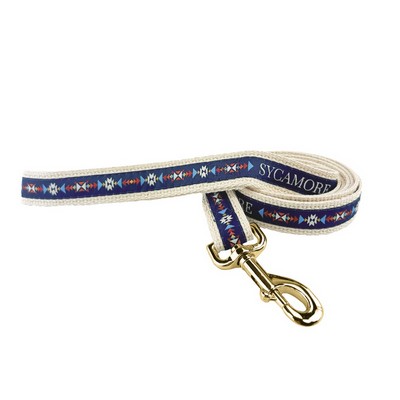 1" X 72" Woven Cotton Pet Leash w/ Gold-Colored Hardware - "Elite" Weave